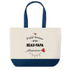 Sac de shopping bleu Bazar d'un Beau-Papa d'amour