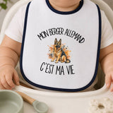 Bavoir Bébé Mon Berger Allemand c'est ma vie