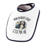 Bavoir Bébé Mon Bearded Collie c'est ma vie