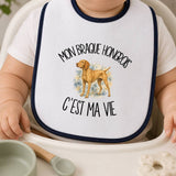 Bavoir Bébé Mon Braque Hongrois c'est ma vie