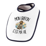 Bavoir Bébé Mon Griffon c'est ma vie