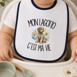 Bavoir Bébé Mon Lagotto c'est ma vie