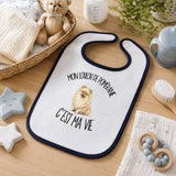 Bavoir Bébé Mon Loulou de Poméranie c'est ma vie