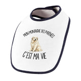Bavoir Bébé Mon Montagne des Pyrénées c'est ma vie