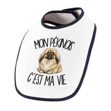 Bavoir Bébé Mon Pékinois c'est ma vie