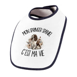 Bavoir Bébé Mon Springer Spaniel c'est ma vie