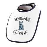 Bavoir Bébé Mon Bleu Russe c'est ma vie
