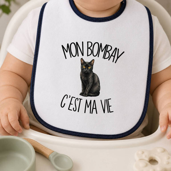 Bavoir Bébé Mon Bombay c'est ma vie