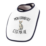 Bavoir Bébé Mon Cornish Rex c'est ma vie