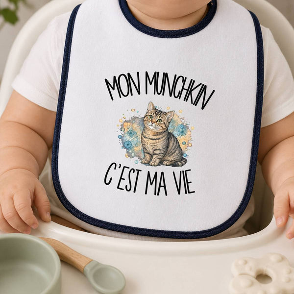 Bavoir Bébé Mon Munchkin c'est ma vie
