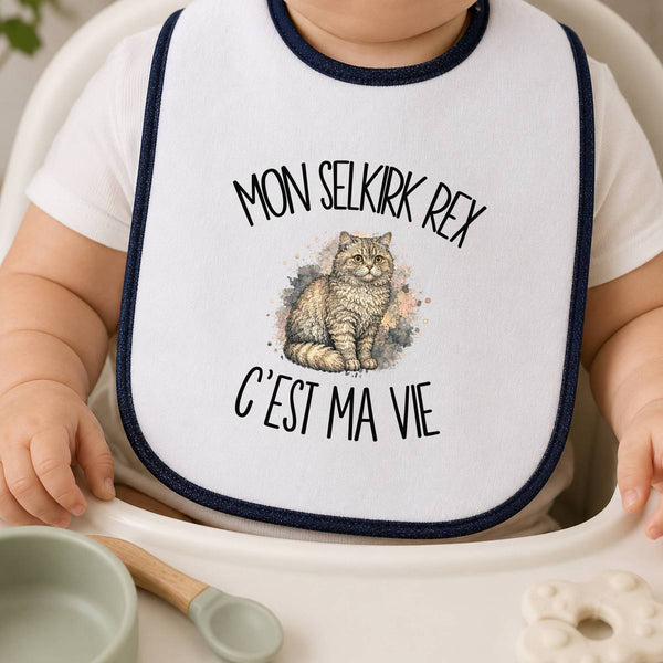 Bavoir Bébé Mon Selkirk Rex c'est ma vie