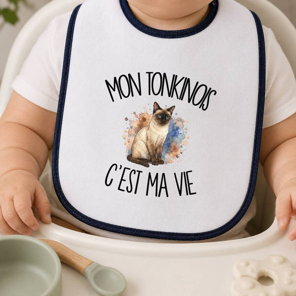 Bavoir Bébé Mon Tonkinois c'est ma vie