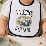 Bavoir Bébé La lecture c'est la vie