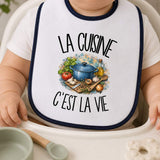 Bavoir Bébé La cuisine c'est la vie