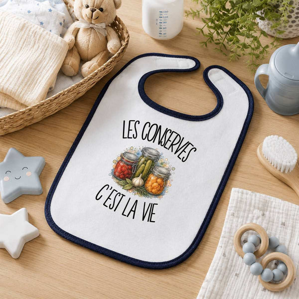 Bavoir Bébé Les conserves c'est la vie