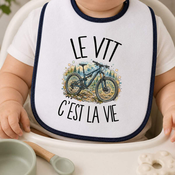 Bavoir Bébé Le VTT c'est la vie