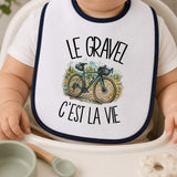 Bavoir Bébé Le gravel c'est la vie