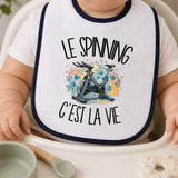 Bavoir Bébé Le spinning c'est la vie