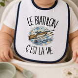 Bavoir Bébé Le biathlon c'est la vie