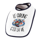 Bavoir Bébé Le curling c'est la vie