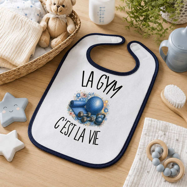 Bavoir Bébé La gym c'est la vie
