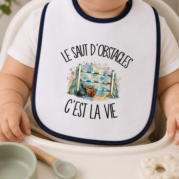 Bavoir Bébé Le saut d'obstacles c'est la vie
