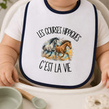 Bavoir Bébé Les courses hippiques c'est la vie