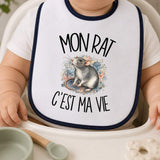 Bavoir Bébé Mon rat c'est ma vie