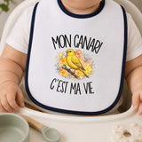 Bavoir Bébé Mon canari c'est ma vie