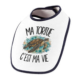 Bavoir Bébé Ma tortue c'est ma vie