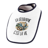 Bavoir Bébé La géographie c'est la vie