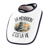 Bavoir Bébé La méditation c'est la vie
