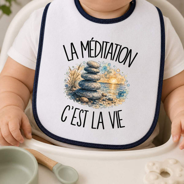 Bavoir Bébé La méditation c'est la vie
