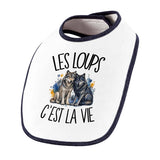 Bavoir Bébé Les loups c'est la vie