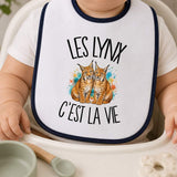 Bavoir Bébé Les lynx c'est la vie