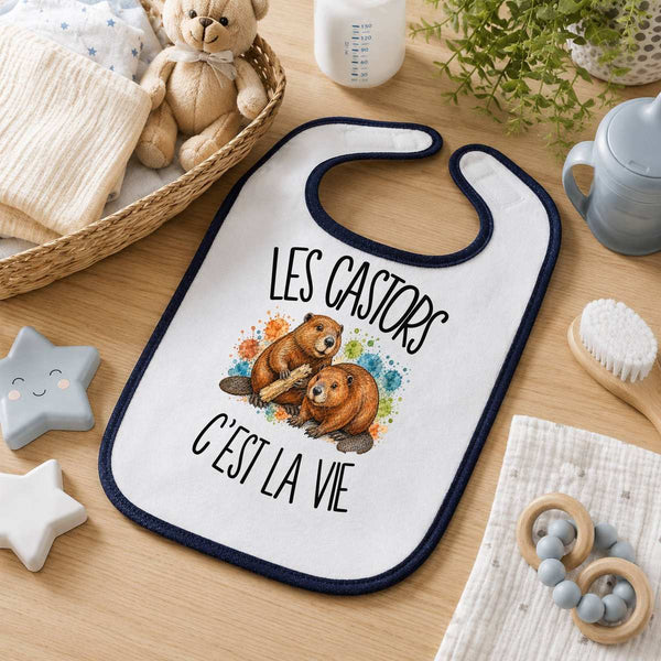 Bavoir Bébé Les castors c'est la vie