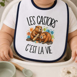 Bavoir Bébé Les castors c'est la vie