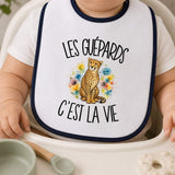 Bavoir Bébé Les guépards c'est la vie