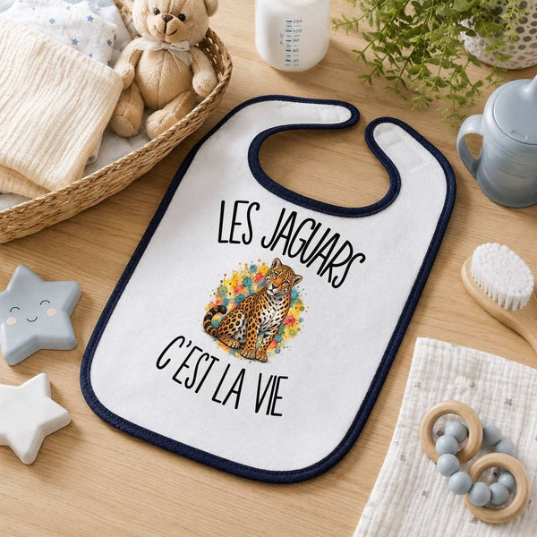 Bavoir Bébé Les jaguars c'est la vie