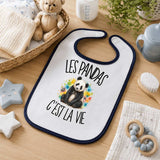 Bavoir Bébé Les pandas c'est la vie