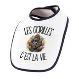 Bavoir Bébé Les gorilles c'est la vie