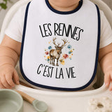 Bavoir Bébé Les rennes c'est la vie