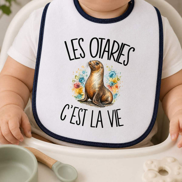 Bavoir Bébé Les otaries c'est la vie