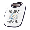 Bavoir Bébé Les cygnes c'est la vie