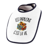 Bavoir Bébé Les papillons c'est la vie