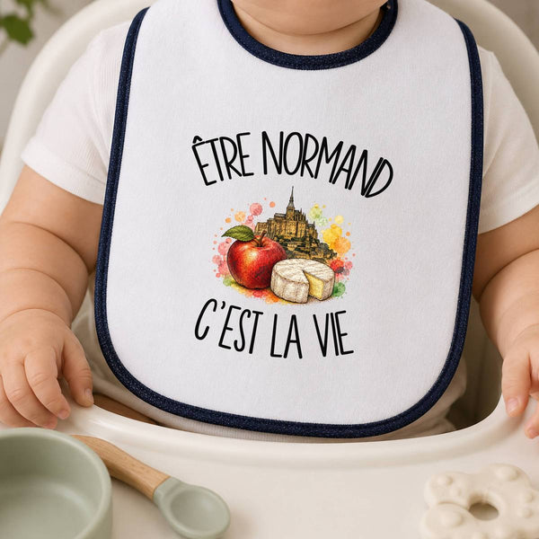 Bavoir Bébé Être normand c'est la vie
