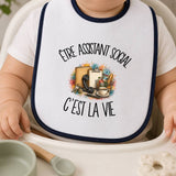 Bavoir Bébé Être assistant social c'est la vie