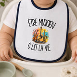Bavoir Bébé Être musicien c'est la vie