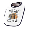 Bavoir Bébé Mes chats c'est ma vie