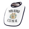 Bavoir Bébé Mon alpaga c'est ma vie